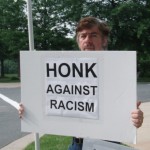 R.E.A.L.'s Jeffrey Imm urges passing motorists to let VDARE know how they feel about racism