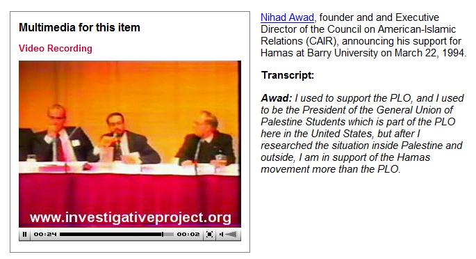 CAIR's Nihad Awad's Double Standard on Terrorism - Praising Hamas Terrorist Group, While Condemning Joseph Stacks' Terror Attack (Source: Investigative Project on Terrorism)
