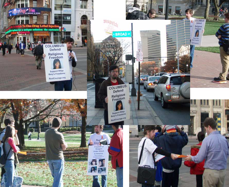 Columbus, Ohio: R.E.A.L. Public Awareness Activities on Behalf of Rifqa Bary and Freedom of Religion