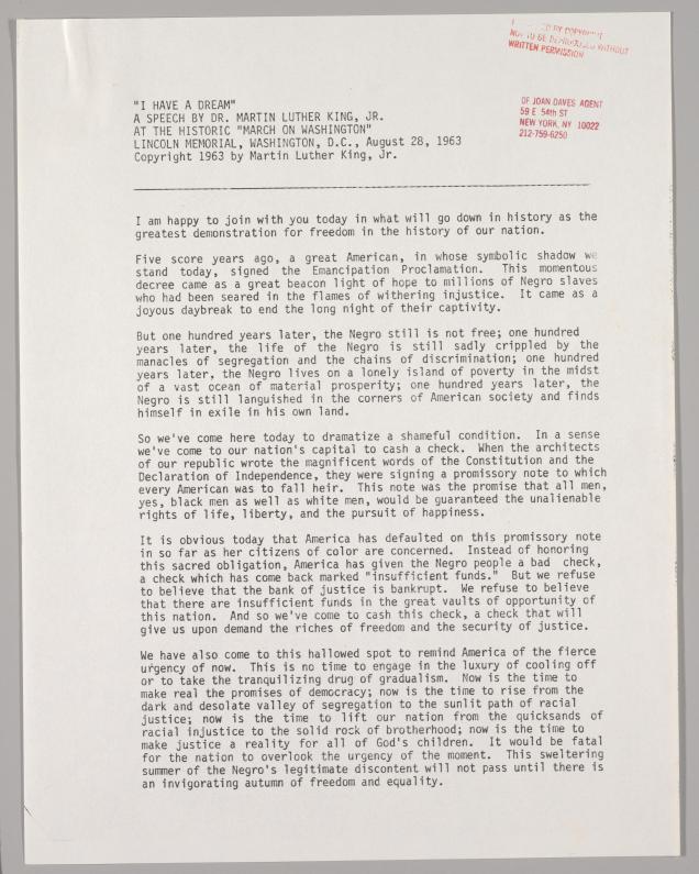martin luther king jr i have a dream analysis