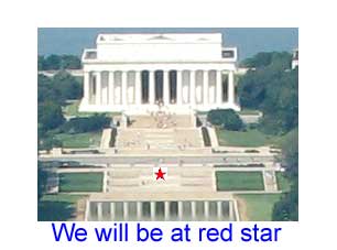 Lincoln Memorial Reflecting Pool Steps Location for Responsible for Equality And Liberty (R.E.A.L.) Rally