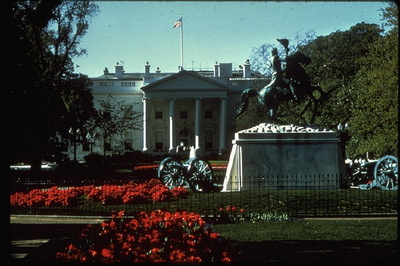 Lafayette Park in the Direction of the White House - Keep Walking to the Lafayette Park Sidewalk facing the White House