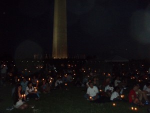 May 30, 2009 Candlelight Vigil for Tiananmen Square Martyrs - DC's Washington Monument 