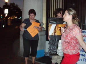 Denise Lee and Faith McDonnell in Public Awareness Event in DC's Georgetown on "The Stoning of Soraya M."