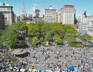 NYC's Union Square Park - South Plaza - Site of July 25 Responsible for Equality And Liberty (R.E.A.L.) Public Awareness Event