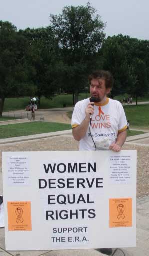 Responsible for Equality And Liberty's Jeffrey Imm Addresses the Need for the Equal Rights Amendment (E.R.A.) at the Lincoln Memorial
