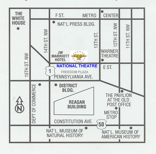 Map of the Area Around Freedom Plaza