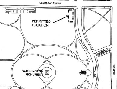 Washington Monument Area for Sept 12 Rally - See "Permitted Location"