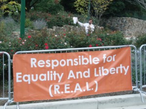 Responsible for Equality And Liberty (R.E.A.L.) Protest at DC PRC Embassy