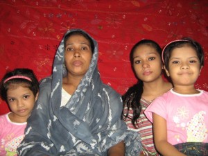 Ms. Khainur Islam and daughters