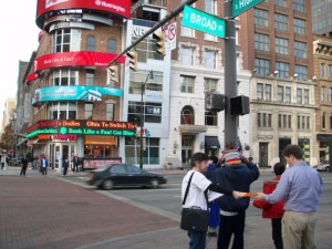 Handing Out Fliers on Threat to Religious Freedom in America