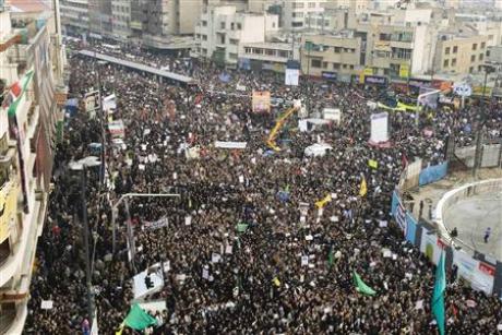 Reuters report on mass "pro-government" rallies in Iran (Reuters)
