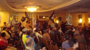 Hizb ut-Tahrir Members Wave Black Flag of Extremist Caliphate