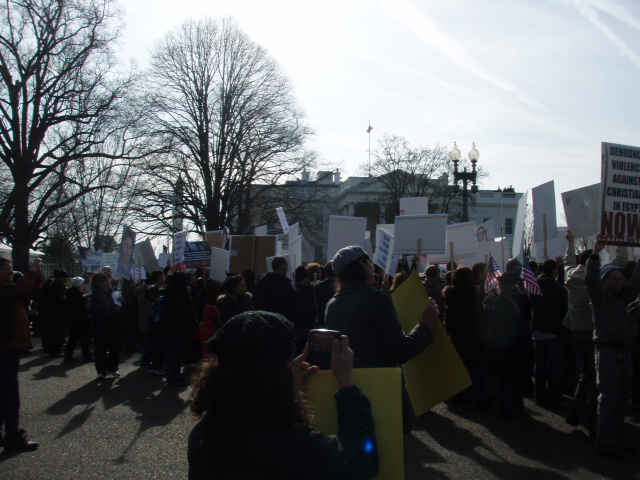 Copts Marching in front of the White House