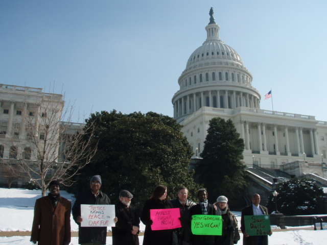 Sudan Human Rights Activists Rally Outside Capitol to Stop the Genocide in Darfur and Support Human Rights for All