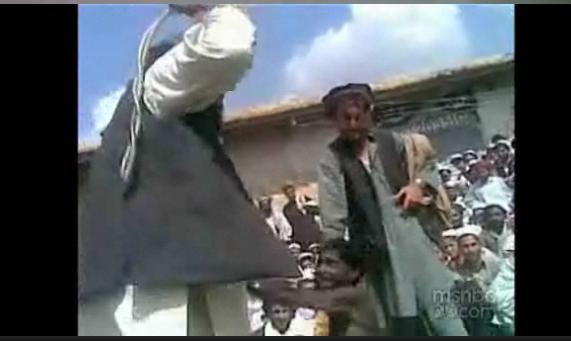 Pakistan: Clip from Video of Extremist Taliban Beating Child (Photo: MSNBC)