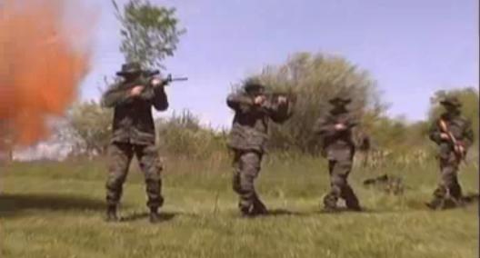 Hutaree Militia Training with Automatic Rifles (Photo: YouTube)