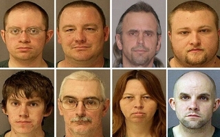 Eight Hutaree Christian Militia Indicted Members: Top row, from left, are Joshua Clough, Michael Meeks, Thomas Piatek and Kristopher Sickles. Bottom row, from left, are David Stone Jr., David Stone Sr., Tina Stone and Jacob Ward. (Photos from U.S. Marshals Service)