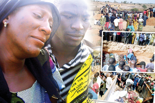 "Scenes from a mass burial organised for the victims of the sectarian violence in Jos...on Monday." (Photo: Punch)