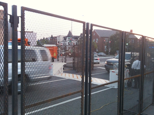 Security checkpoint near the Washington DC Convention Center (WTOP Photo/Neal Augenstein)