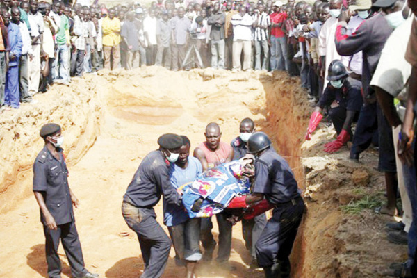 Burials of victims at the Dogo Nahawa village, in Jos recently. Photo: NEXT