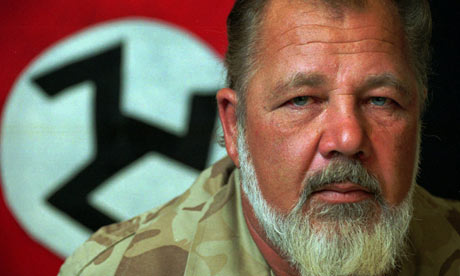 Eugene Terre'Blanche in Ventersdorp, South Africa, in 1995. (Photograph: John Moore/AP)