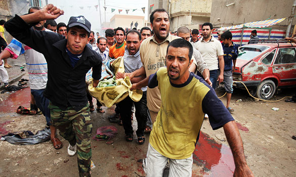Iraq: Shiite Muslim Victims after Religious Extremist Bomb Attack (Photo: London Time/Alice Fordham)