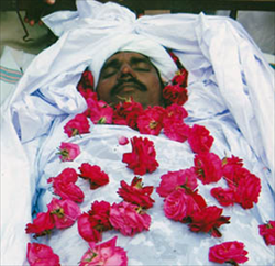 The body of Rasheed Masih at rest after his violent death.  (photo: Compass
