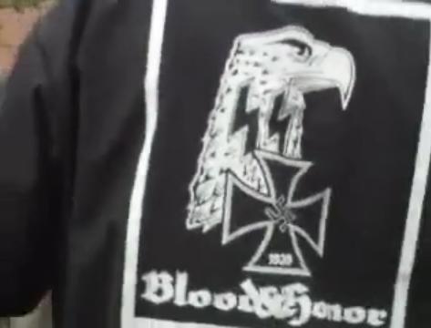 St. Louis: Self-Proclaimed "Racist" with Blood & Honor Group Shirt at Political Event (Photo: YouTube)