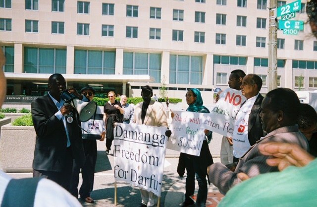 April 30, 2010: Sudanese Diaspora and Human Rights Activists Protest Outside U.S. State Department in Washington DC