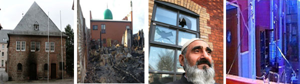 German Synagogue Arson, UK Mosque Arson, UK Mosque Vandalism, UK Synagogue Vandalism
