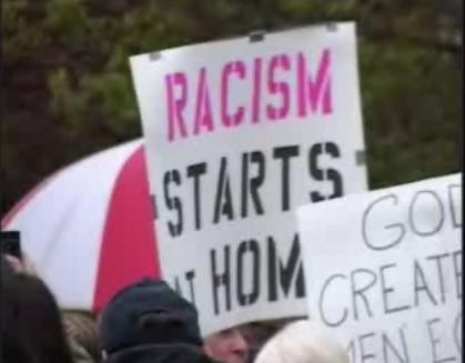 Montana: Photo of April 29 Protest of Nazi Film (Photo: KCFW)