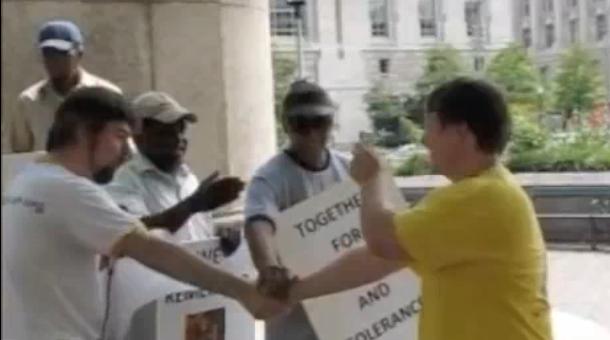 Volunteers Offer an Outstretched Hand, Not an Upraised Fist - to White Nationalism and Anti-Semitic Group Leader - Choose Love, Not Hate