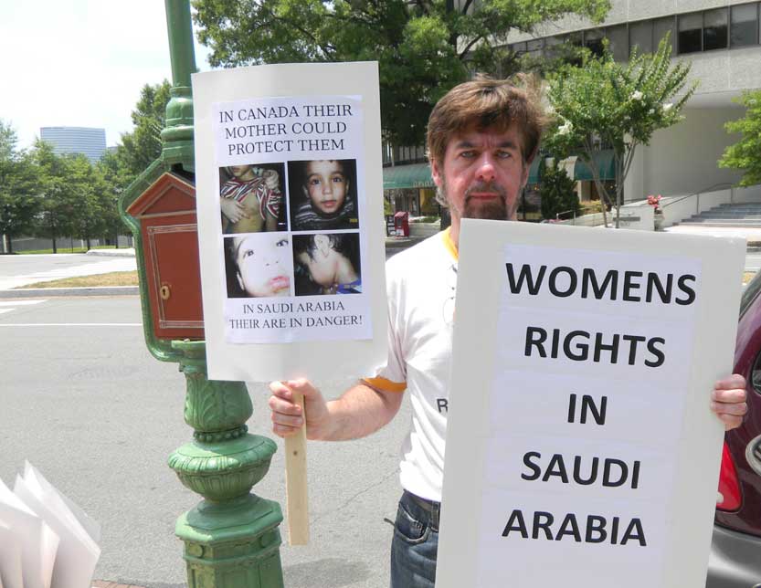 Responsible for Equality And Liberty (R.E.A.L.)'s Jeffrey Imm at June 26, 2010 Saudi Arabia Embassy Protest for Women's Rights