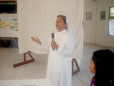 Sister Sesilia speaking during the workshop (Photo: UCAN)