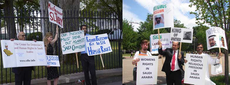 June 29, 2010 - White House Demonstrators from CDHR, IIC, The Gulf Institute, and R.E.A.L