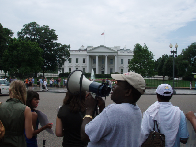 Damanga Leader Mohamed Yahya Speaks Outside White House