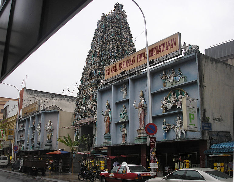 Sri Mahamariamman Hindu Temple, when it was located in Kuala Lumpur