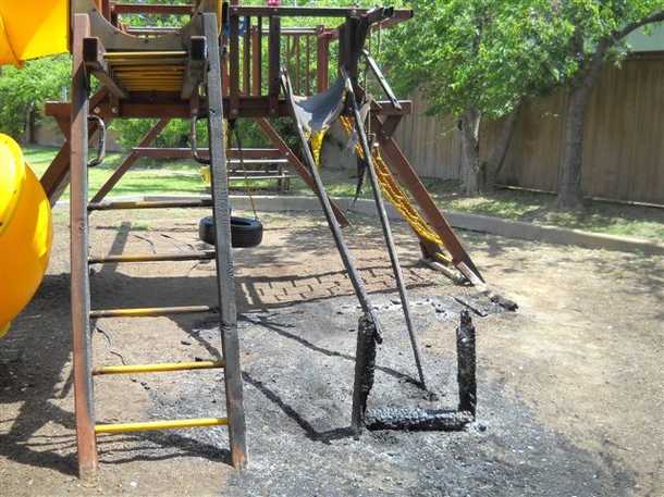 Texas: Burned Children's Playground at Arlington Mosque (Photo: Arlington, Texas Police Department)