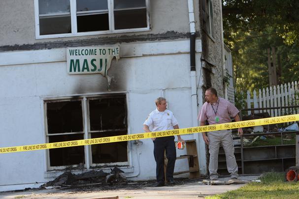 Aftermath of Fire at Marietta, Georgia Mosque - Arson Investigation Underway