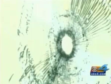 Bullet Holes of Attack on Miami Mosque Under Construction (Photo: YouTube/CBS4)