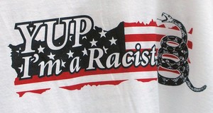 Logo of "Yup - I'm a Racist" Shirts Sold on July 4 in Kentucky (Photo: Greg Skilling)