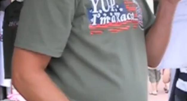 Video Clip of "Yup - I'm a Racist" Shirts Sold on July 4 in Kentucky 