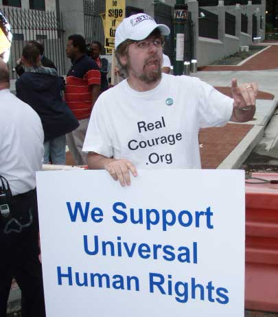 R.E.A.L.'s Jeffrey Imm Challenges MAS at Political Protest in Washington DC