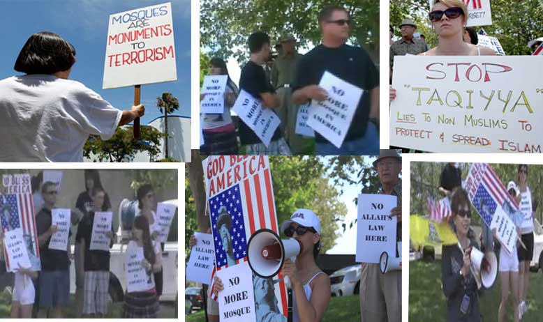 California: Anti-Mosque Protesters in Temecula  (Photo 1 Reuters, Photo 2 YouTube, Photo 3 Press-Enterprise, Photo 4 KABC, Photo 5 KPCC, Photo 6 KABC)