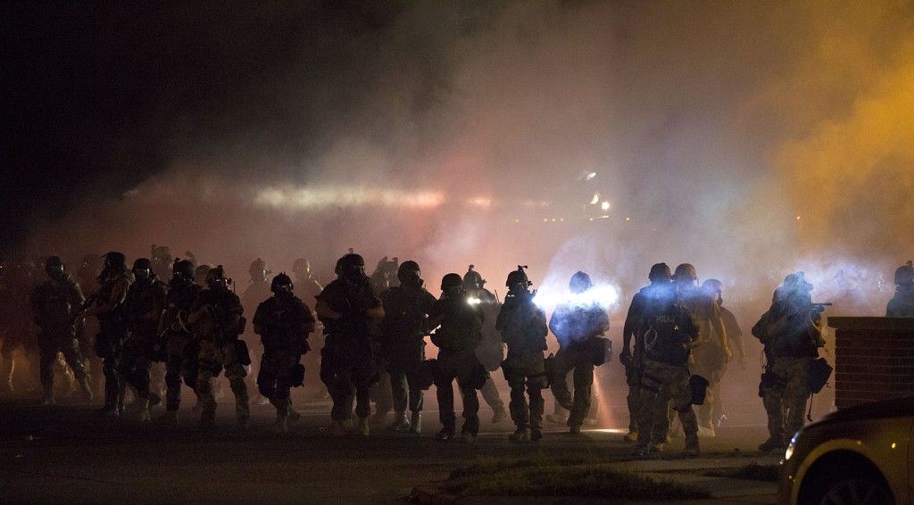 Ferguson Police During Riots August 13, 2014 (Source: Slate)