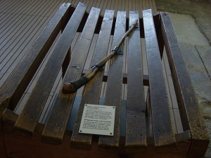 Punishment horse for flogging, Dachau concentration camp