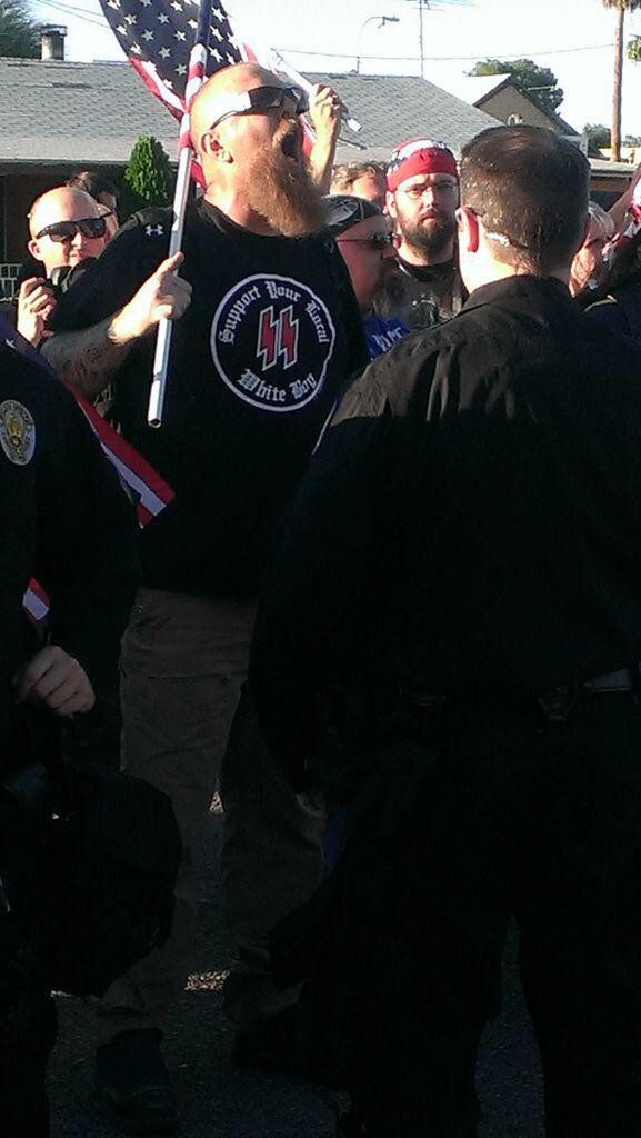 Nazi Protester Outside Arizona Mosque
